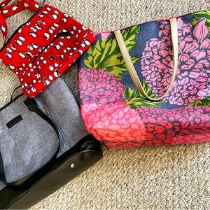 Vera Bradley Playful Penguin + (2) Tote Bags